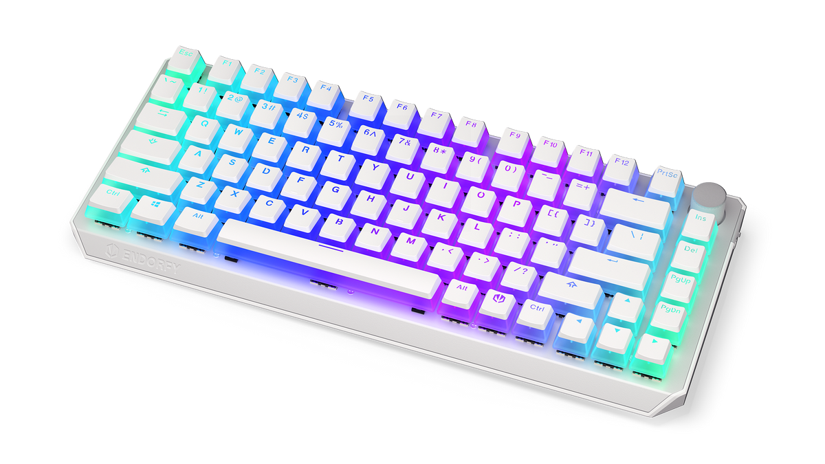 Thock 75% Wireless Pudding Onyx White Red Tastatur