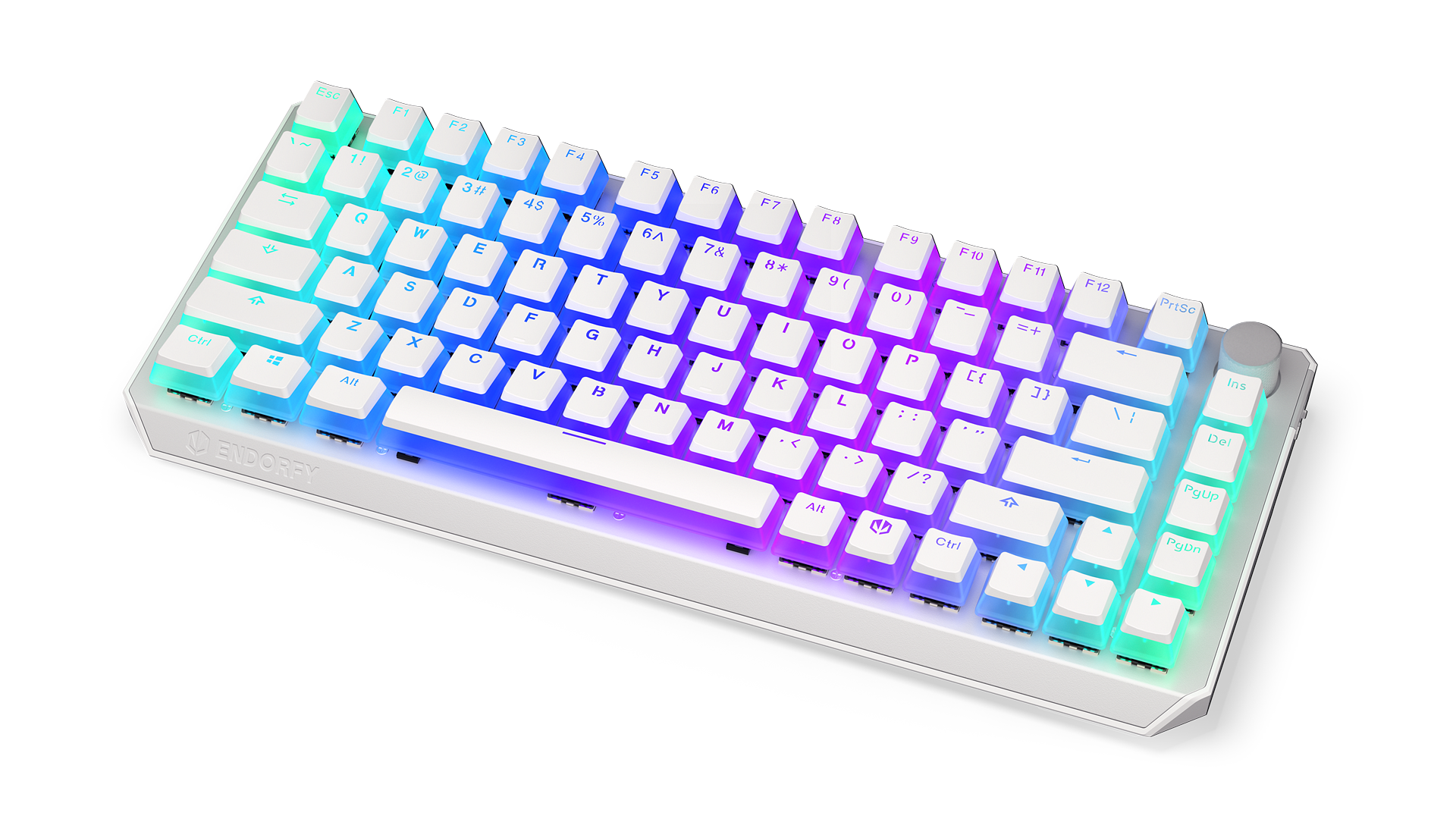 ENDORFY Thock V2 TKL Wireless Red Onyx White Pudding EY5A118 Gallery Front Top View