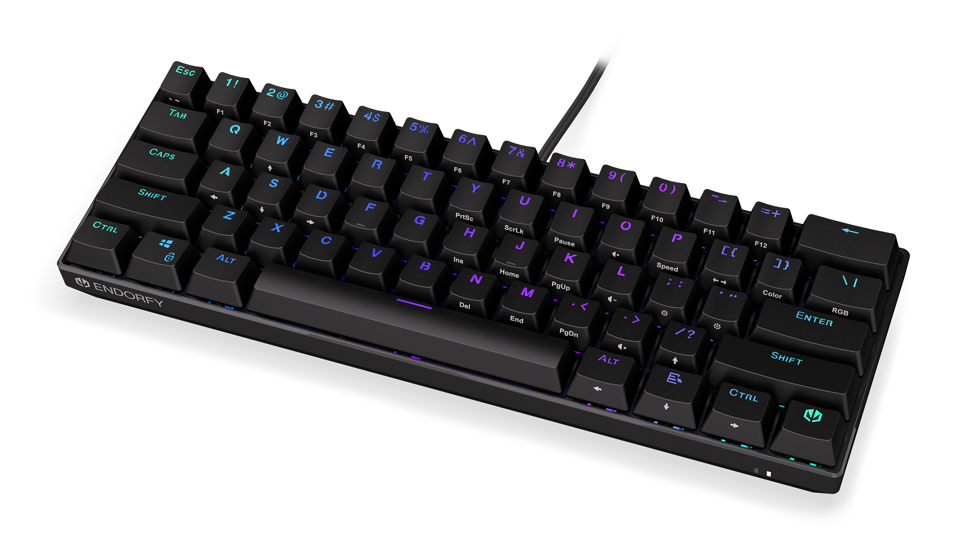 ENDORFY Thock Compact Red EY5A071-Keyboards Front Right View Buttons Black