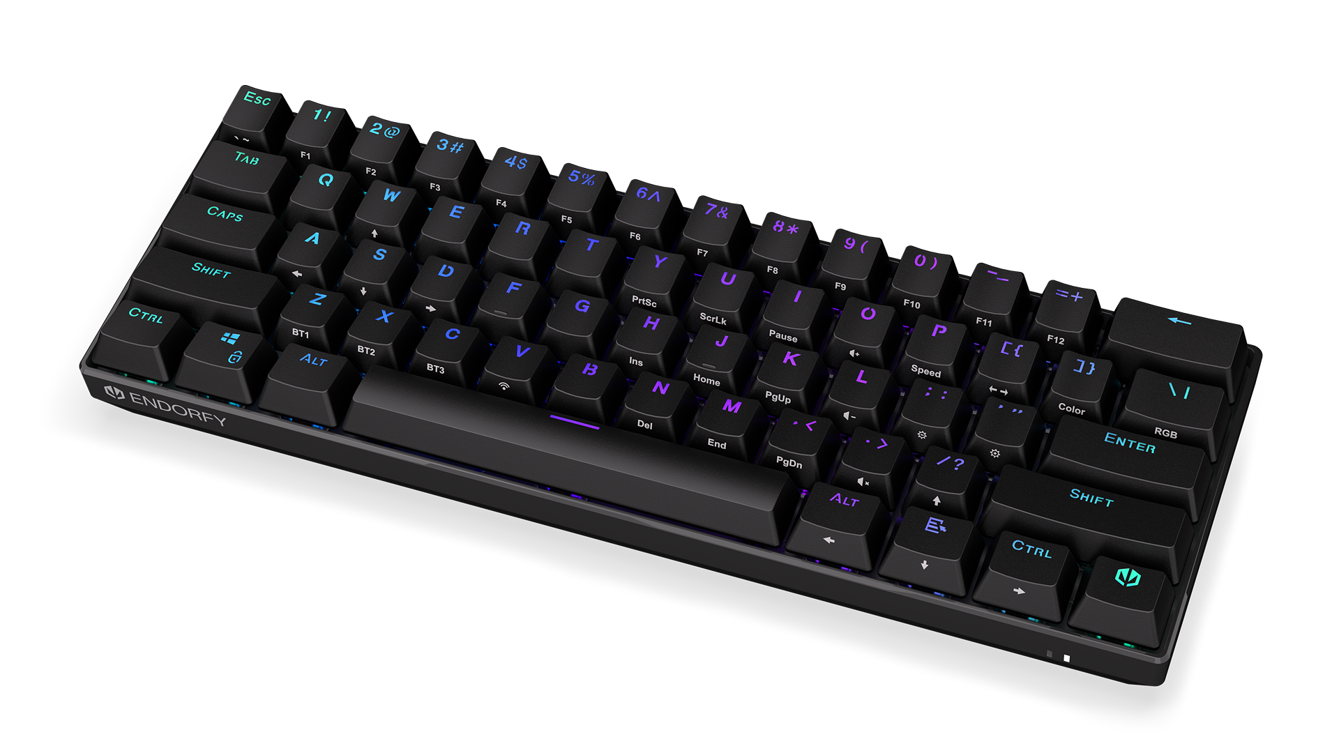 ENDORFY Thock Compact Wireless Brown EY5A067-Keyboards Front Right View Buttons Black