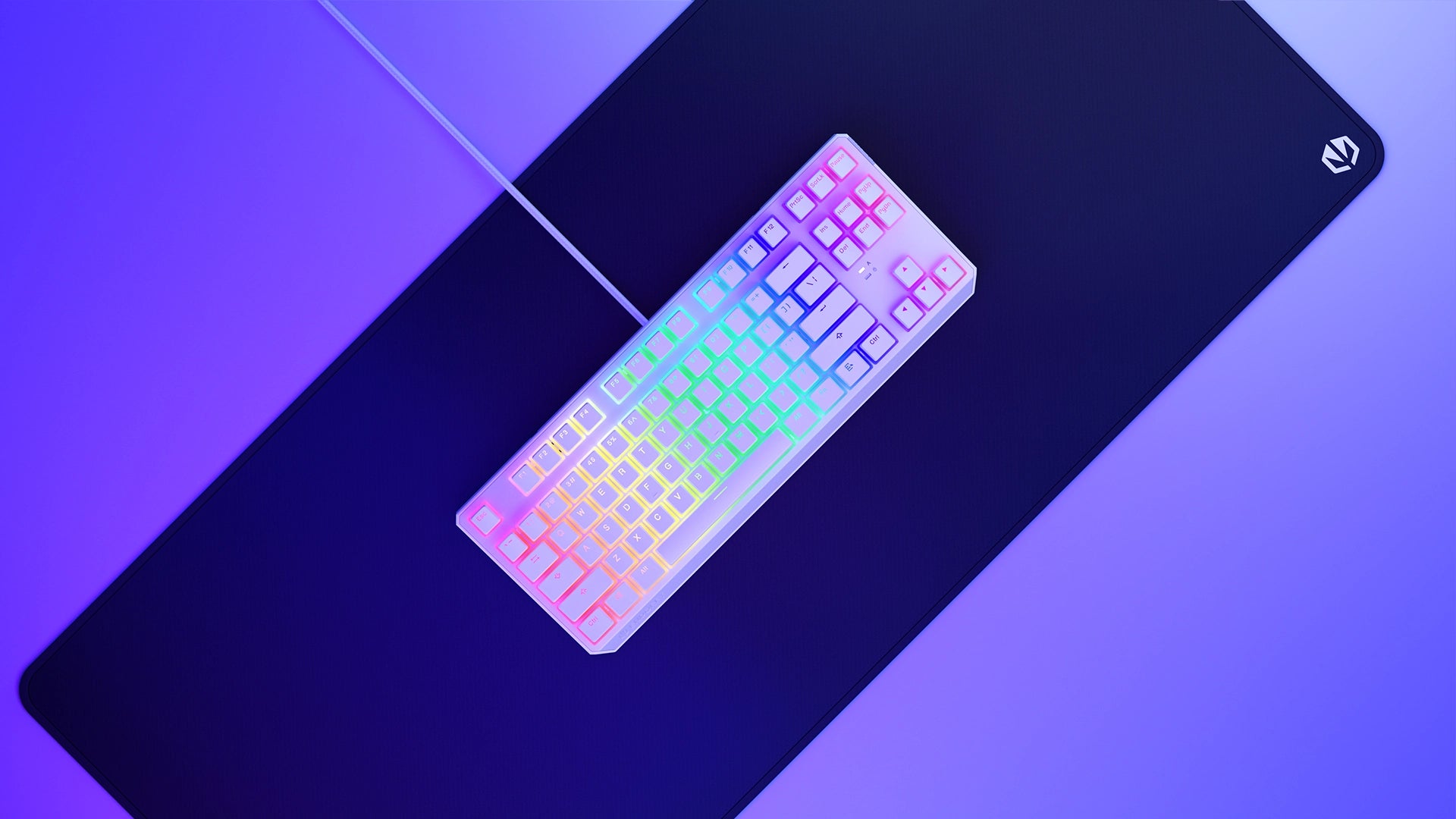 ENDORFY Thock TKL Pudding Onyx White Brown EY5A008 features 02 Keyboard Top Overview Black Pad
