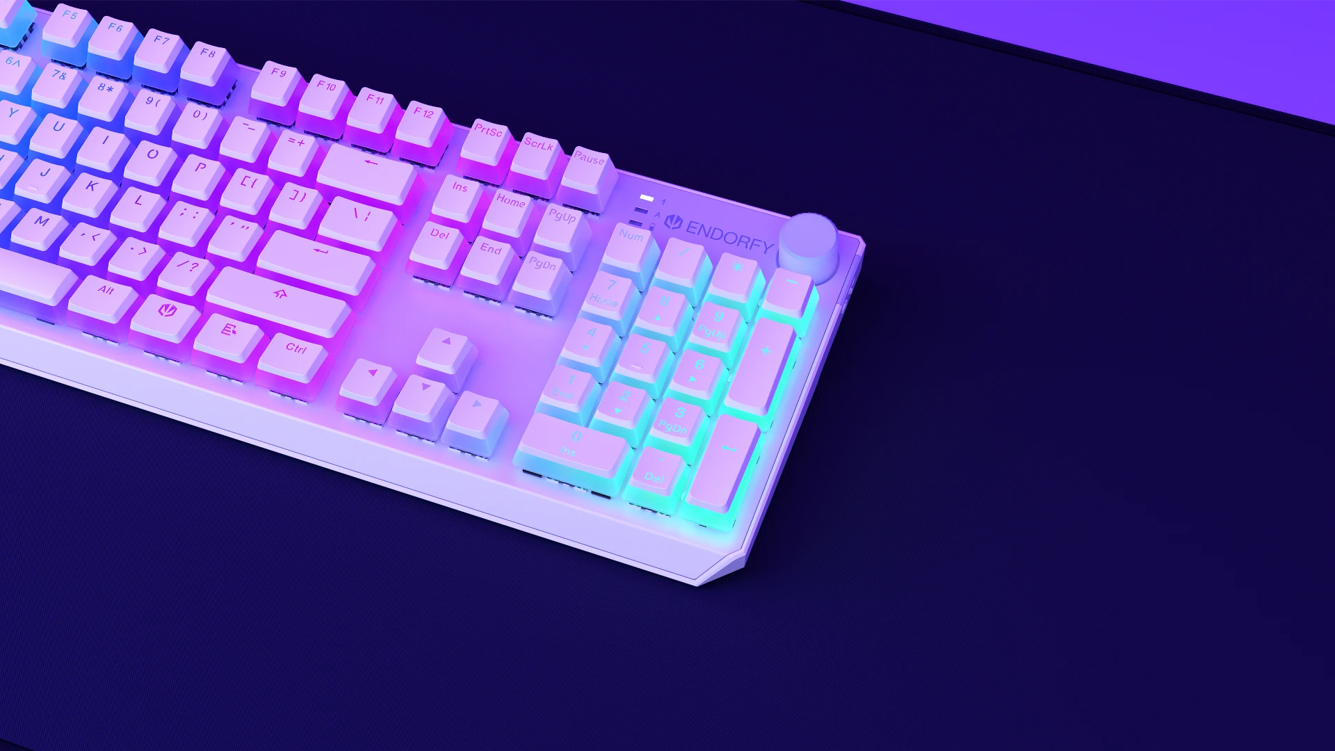ENDORFY Thock Wireless Red Onyx White Pudding EY5A120 features 01 Keyboard NumPad Overview