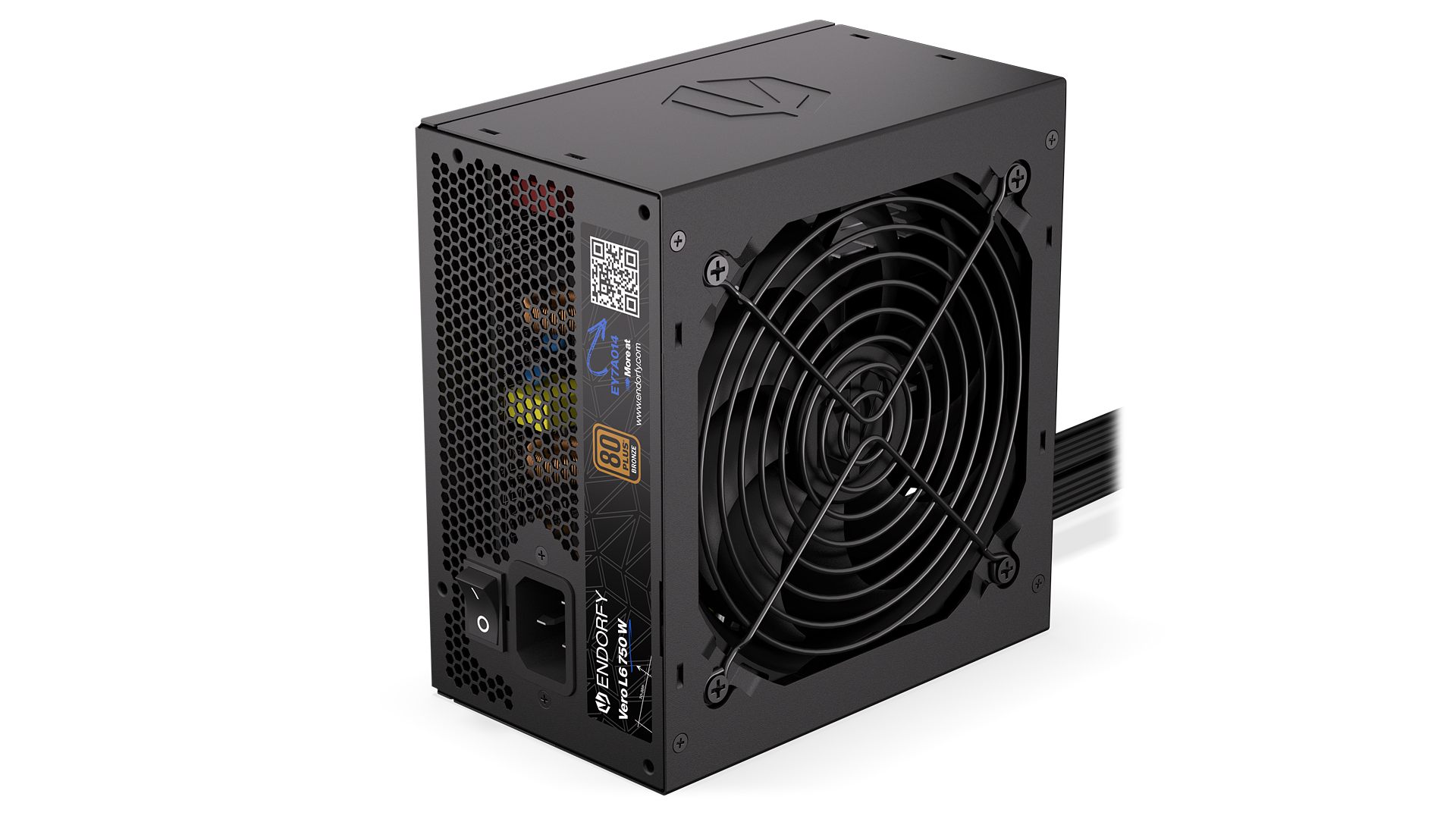 ENDORFY Vero L6 750 W EY7A014 PSU Right Side Angle View Black