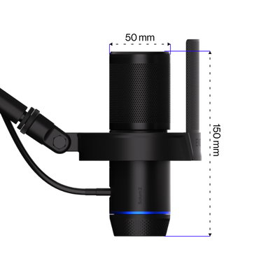 Solum 2 Boom Arm dimensions infographics