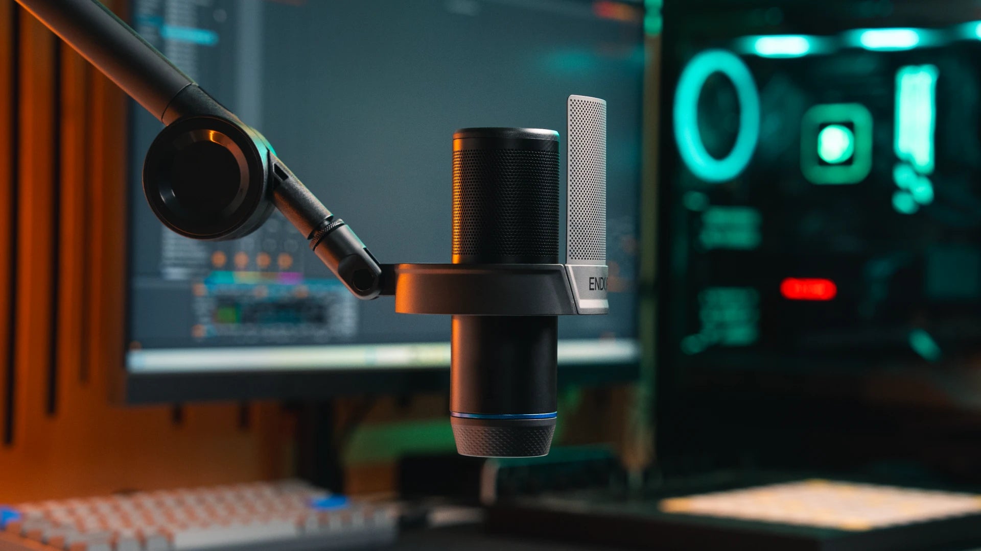 Solum 2 Boom Arm microphone mounted on an arm