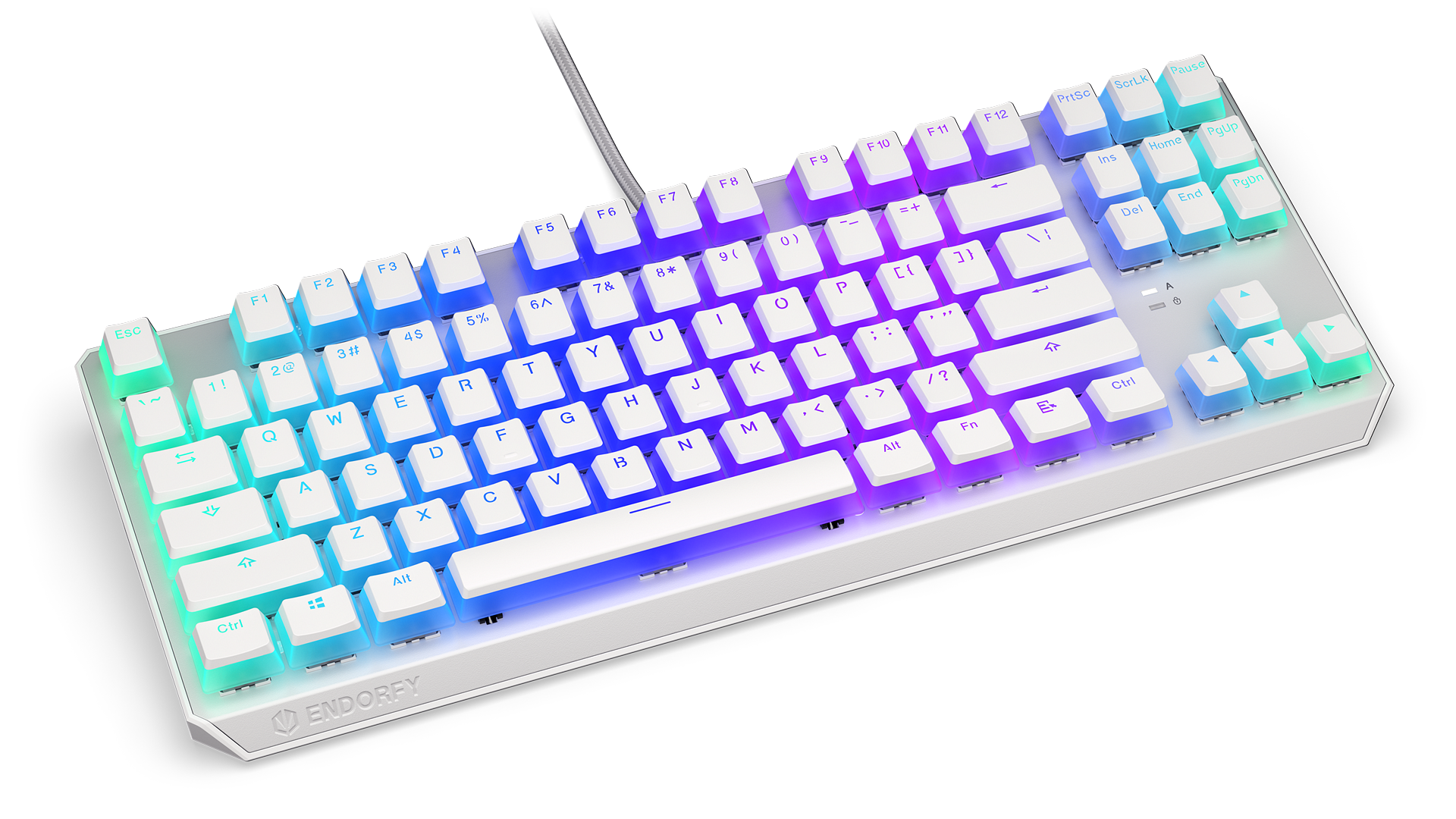 Thock TKL Pudding Onyx White Blue Keyboard