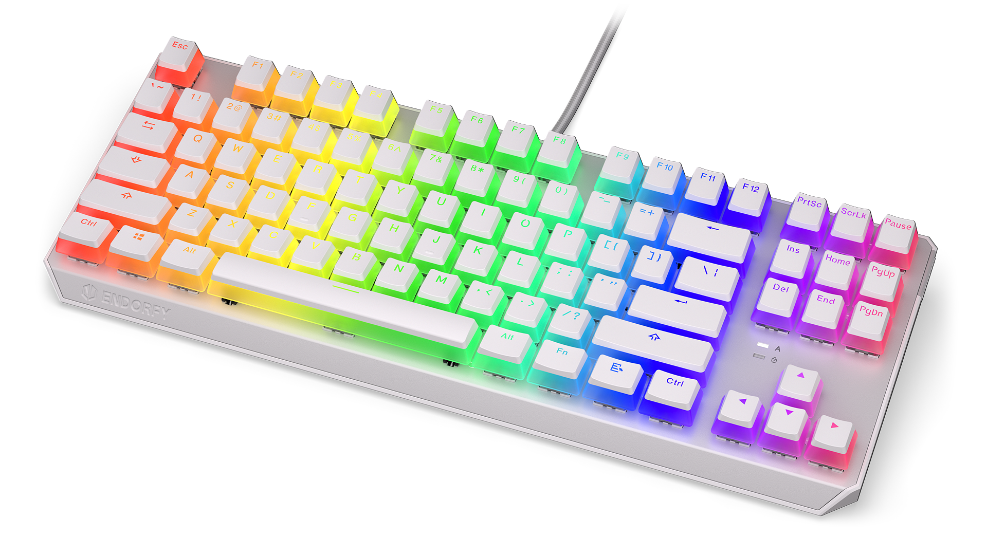 Thock TKL Pudding Onyx White Red Keyboard
