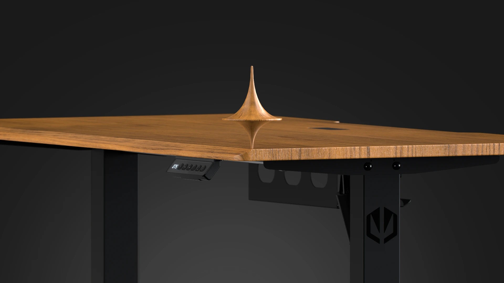 Stalowa konstrukcja ze wzmocnieniem biurka Atlas S Electric Dark Wood 